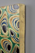 Lustro ręcznie malowane w pawie pióra MEENA