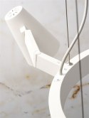 Lampa metalowa wisząca 5-ramienna biała BIARRITZ