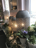 Lampa stołowa ażurowa szara Grigio 2B