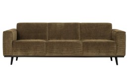 Sofa 3-osobowa ciepły brąz sztruksowa STATEMENT RIB